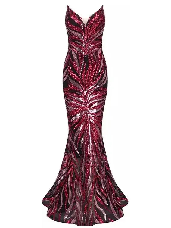 Party DressStrapless Sequin-Embellished Gown
