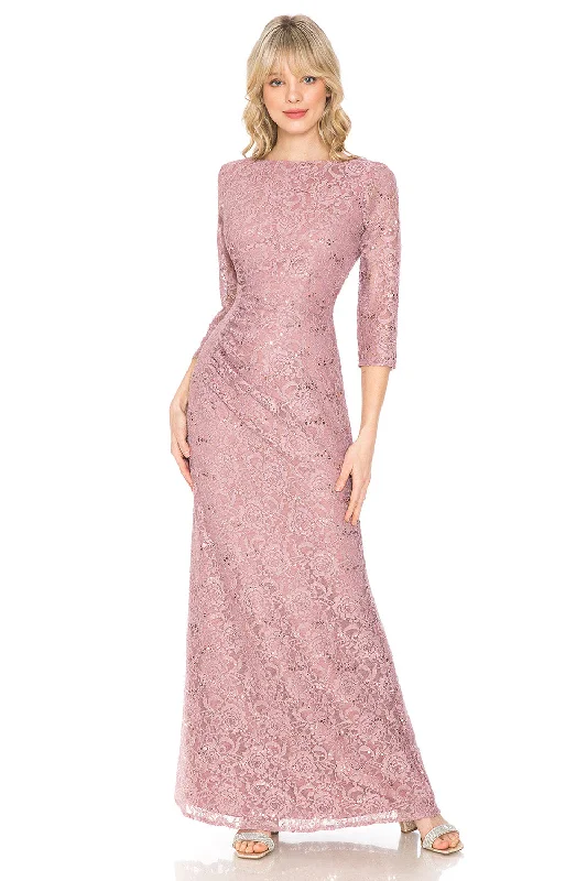 women's unique dressesLa Merchandise LN5239 Plus Size Long Sleeve Lace Mother of Bride Dress