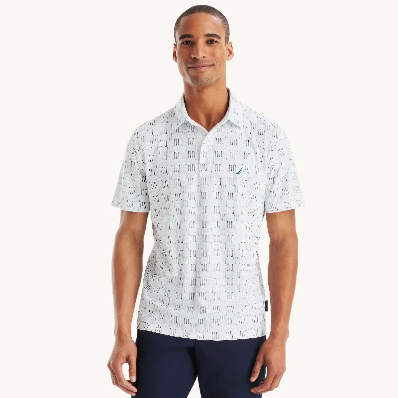 Men's Shirts with Embroidered DesignsNautica Mens Navtech Classic Fit Printed Golf Polo