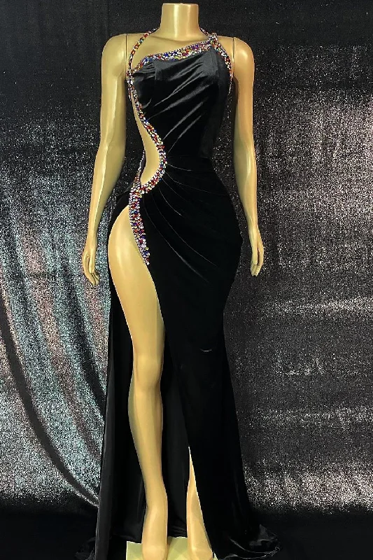 Floral DressParis Rhinestone Evening Dress
