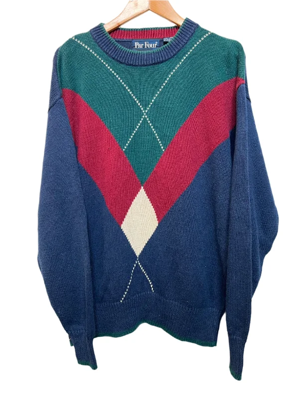 Men's Sweaters with BeadsPar Four Mens Green Knitted Sweater (Size L)