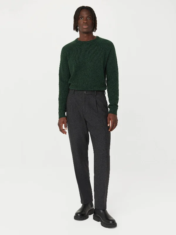 Men's Twill Pants for a Dressy LookThe Jamie Wool Pleated Pant in Storm Grey