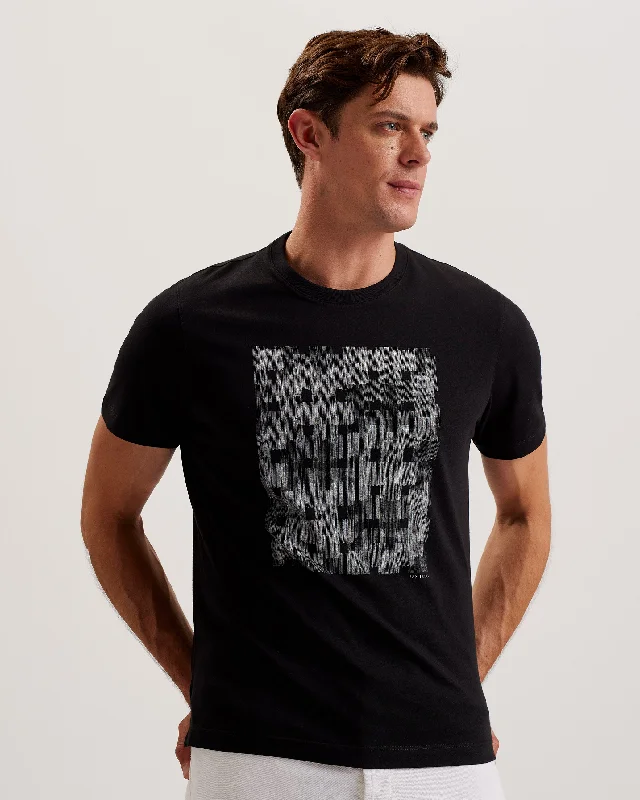 Men's Shirts with Graphic SleevesTessman Ss Box Printed T-Shirt Black