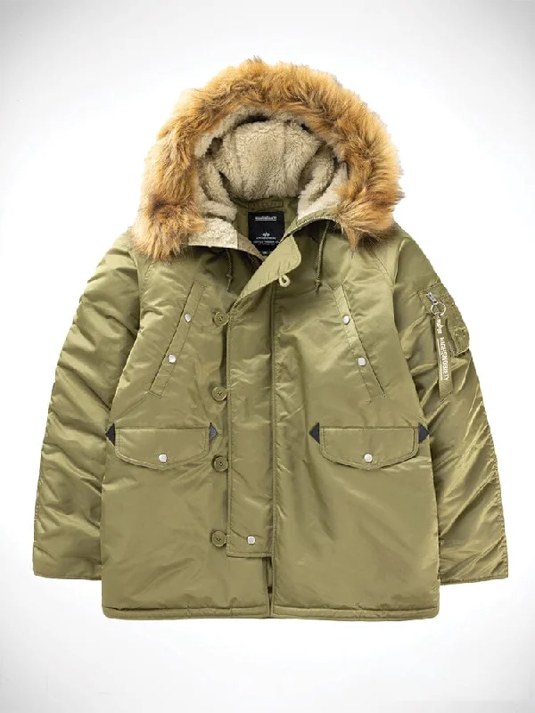 Men's Coats with Velcro ClosuresHIGHSNOBIETY X ALPHA N-3B PARKA