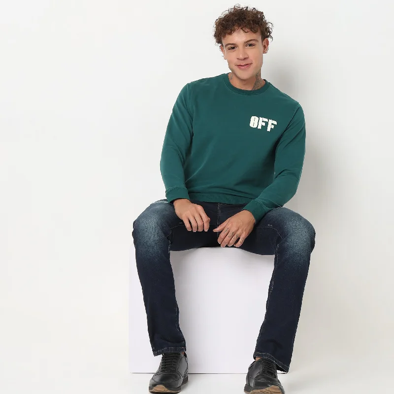 Men's Shirts with Hook-and-Loop ClosuresRegular Fit Graphic Sweat Tee