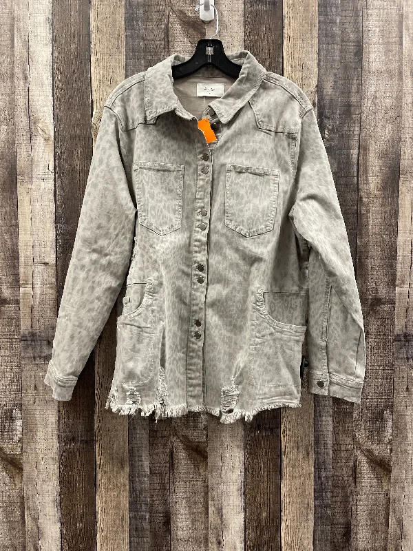 Men's Coats for HikingJacket Denim By Kancan In Animal Print, Size: M