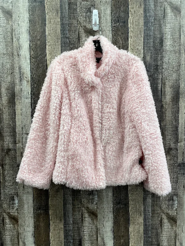 High-Quality Men's Duffle CoatsJacket Faux Fur & Sherpa By Boston Proper In Pink, Size: S